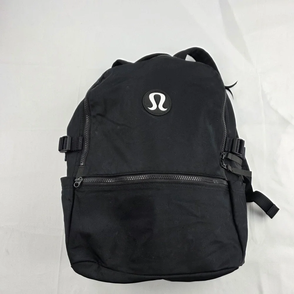 Lululemon Backpack Black 15 Inch Soft Case Women Nylon Travel Daypack Bag